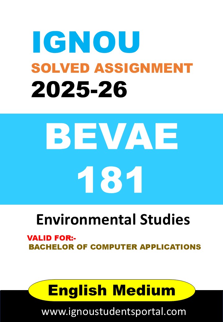 IGNOU BEVAE 181 Solved Assignment 2025-26 (English Medium) – Download PDF