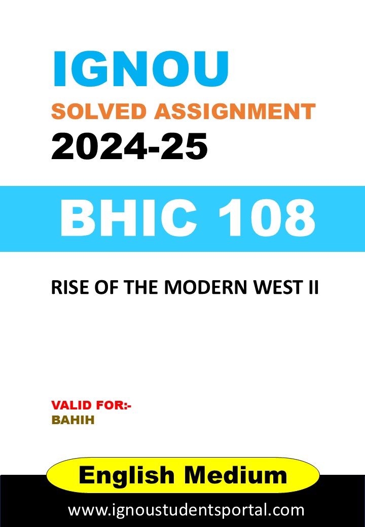 IGNOU BHIC 108 Solved Assignment 2024-25 (English Medium) – Download PDF