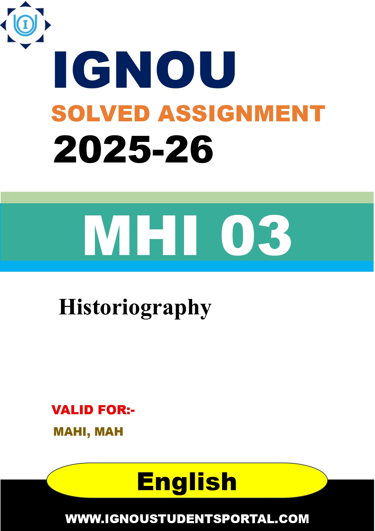 IGNOU MHI 03 Solved Assignment 2025-2026 (English Medium) – Download PDF
