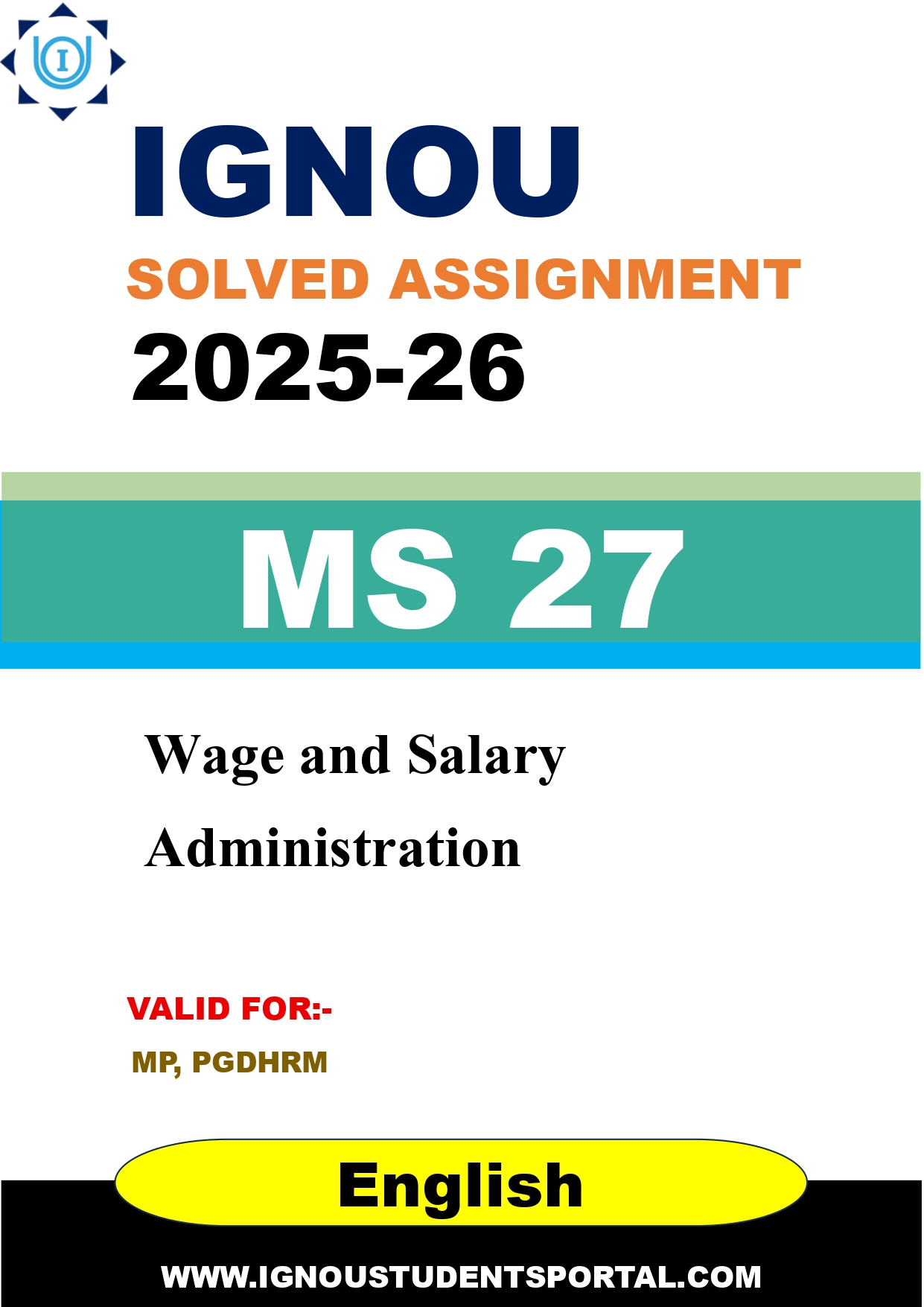 IGNOU MS 27 Solved Assignment 2025-2026 (English Medium) – Download PDF