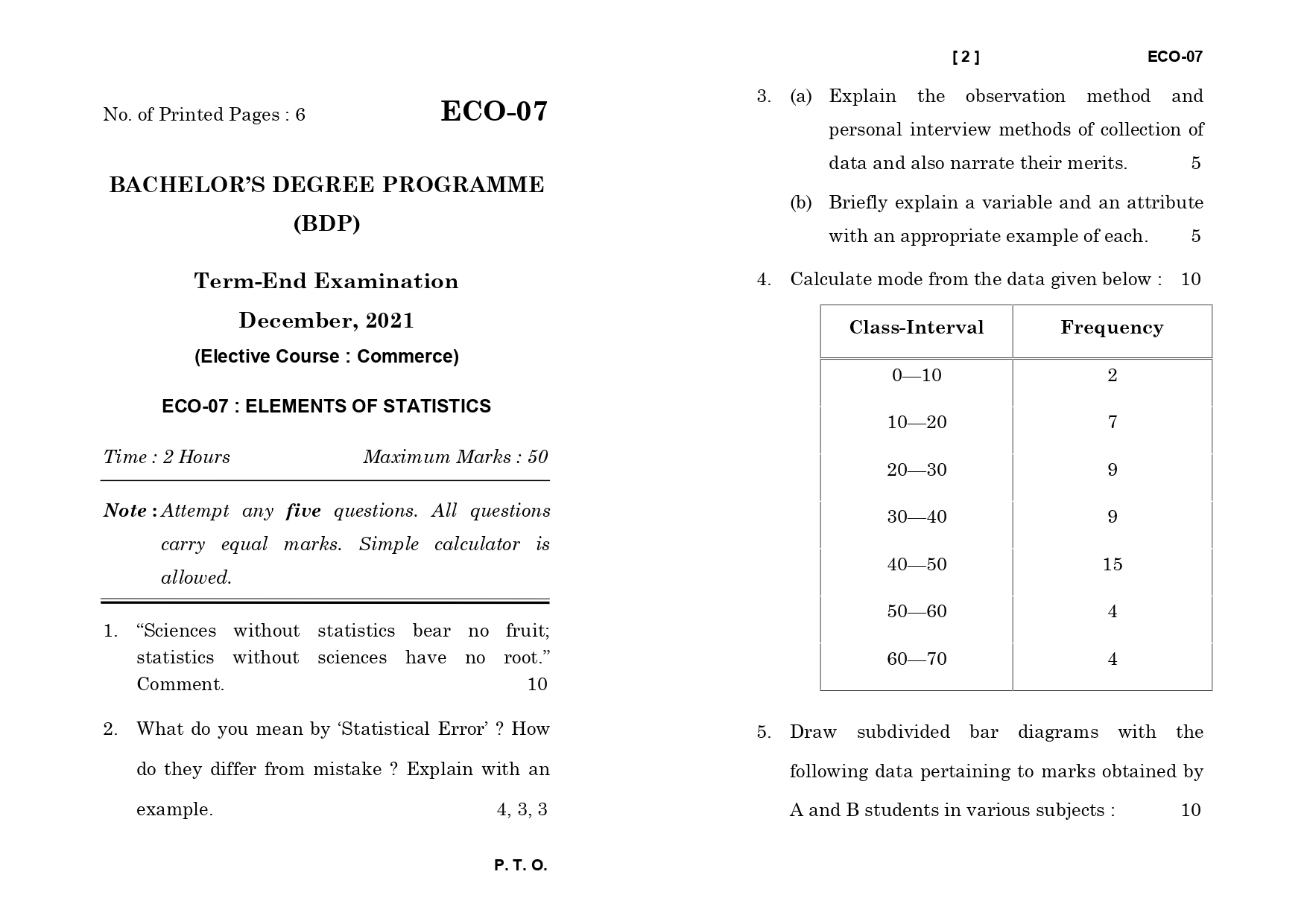 IGNOU ECO 07 Solved Previous Year Question Paper – December 2021 (English Medium) – Download PDF