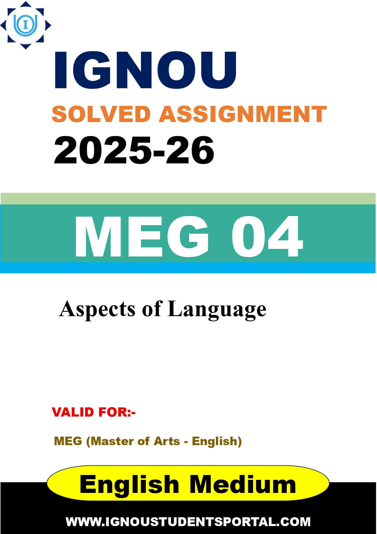 IGNOU MEG 04 Solved Assignment 2025-2026 (ENGLISH Medium) – Download PDF