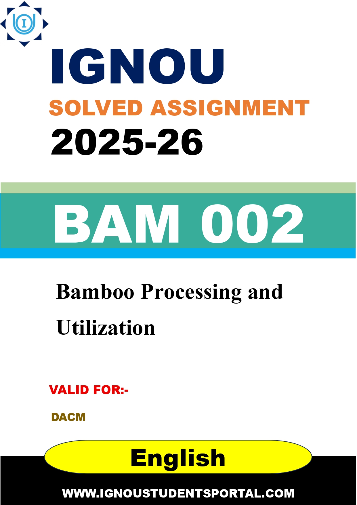 IGNOU BAM 002 Solved Assignment 2025-2026 (English Medium) – Download PDF