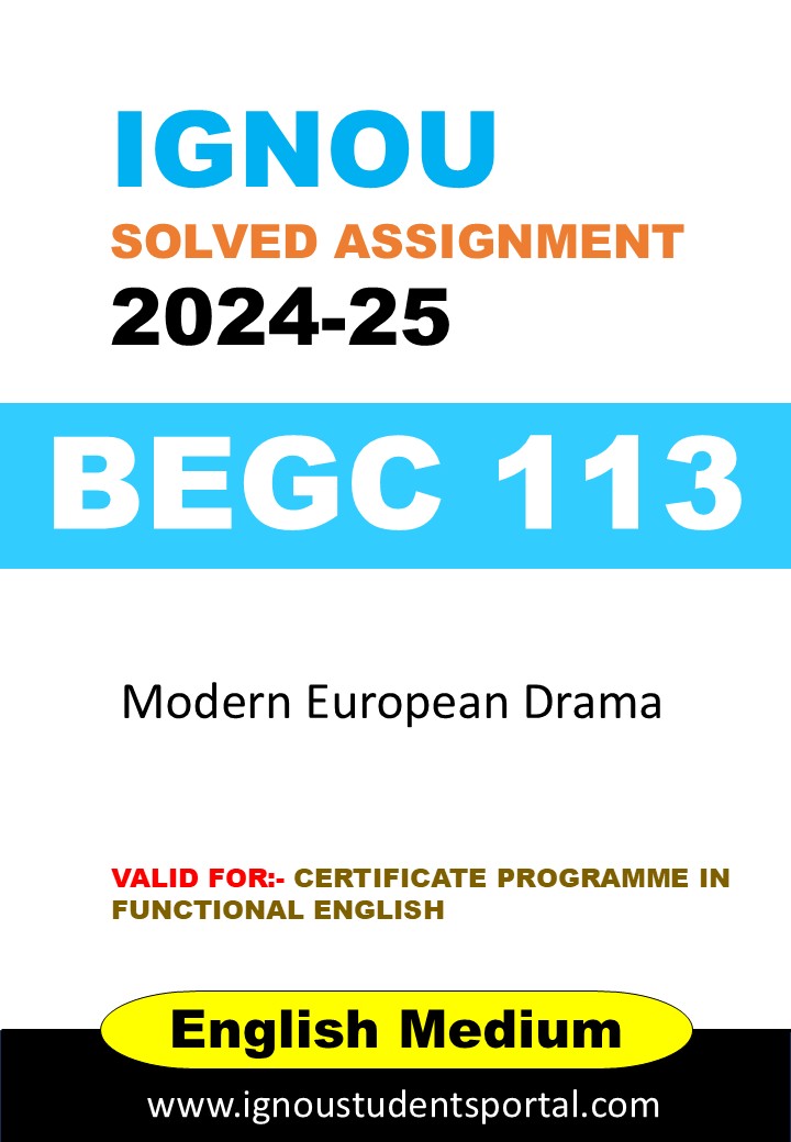 IGNOU BEGC 113 Solved Assignment 2024-25 (Hindi Medium) – Download PDF