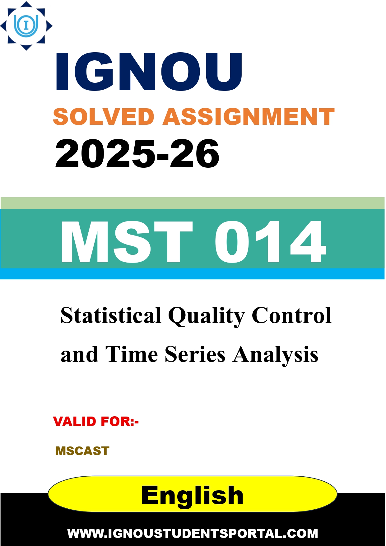 IGNOU MST 014 Solved Assignment 2025-2026 (English Medium) – Download PDF