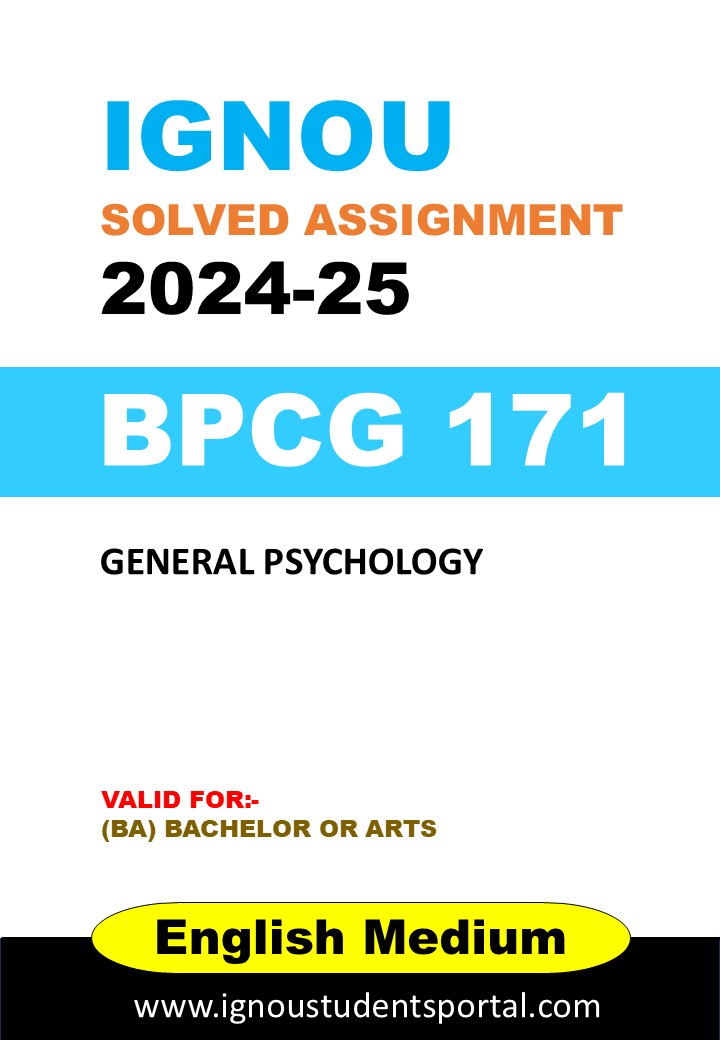 IGNOU BPCG 171 Solved Assignment 2024-25 (English Medium) – Download PDF