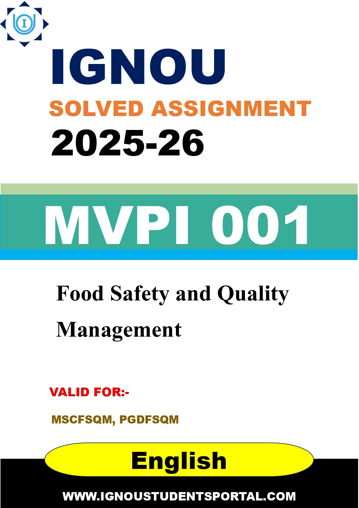 IGNOU MVPI 001 Solved Assignment 2025-2026 (English Medium) – Download PDF