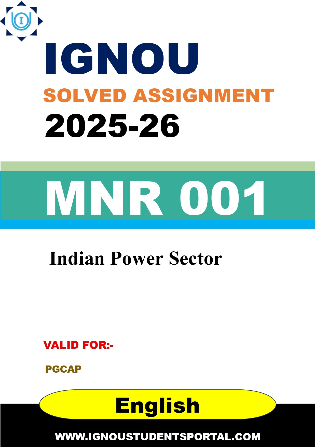 IGNOU MNR 001 Solved Assignment 2025-2026 (English Medium) – Download PDF