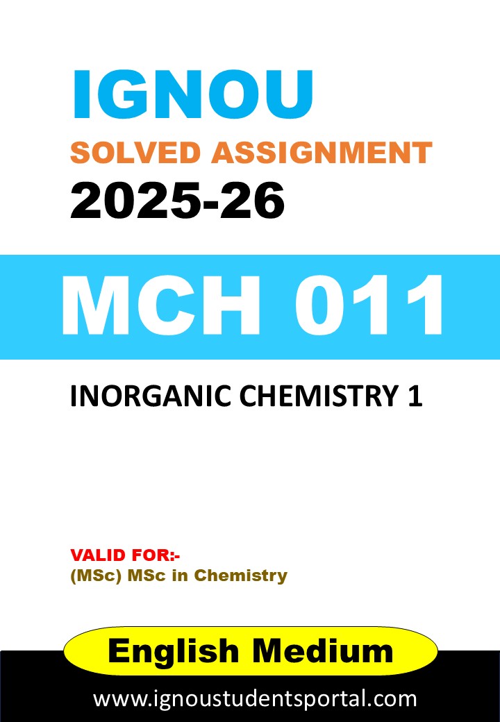 IGNOU MCH 011 Solved Assignment 2025 (ENGLISH Medium) – Download PDF