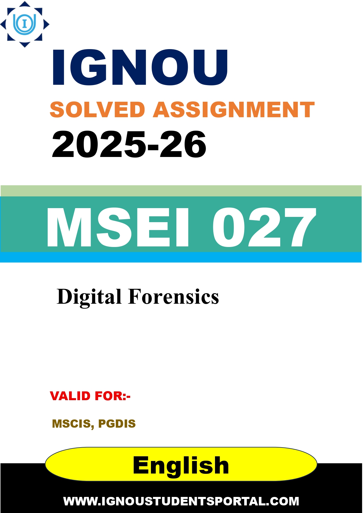 IGNOU MSEI 027 Solved Assignment 2025-2026 (English Medium) – Download PDF
