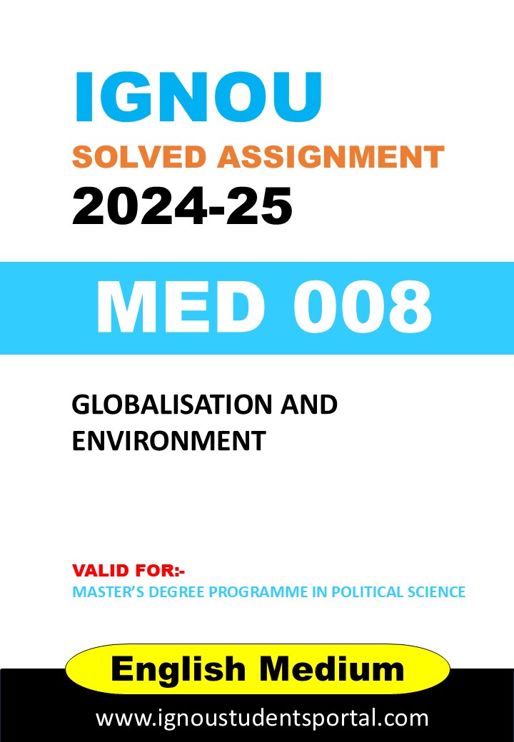 IGNOU MED 008 Solved Assignment 2024-25 (ENGLISH Medium) – Download PDF