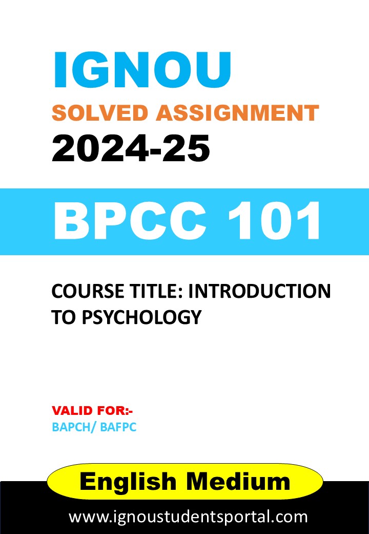 IGNOU BPCC 101 Solved Assignment 2024-25 (English Medium) – Download PDF