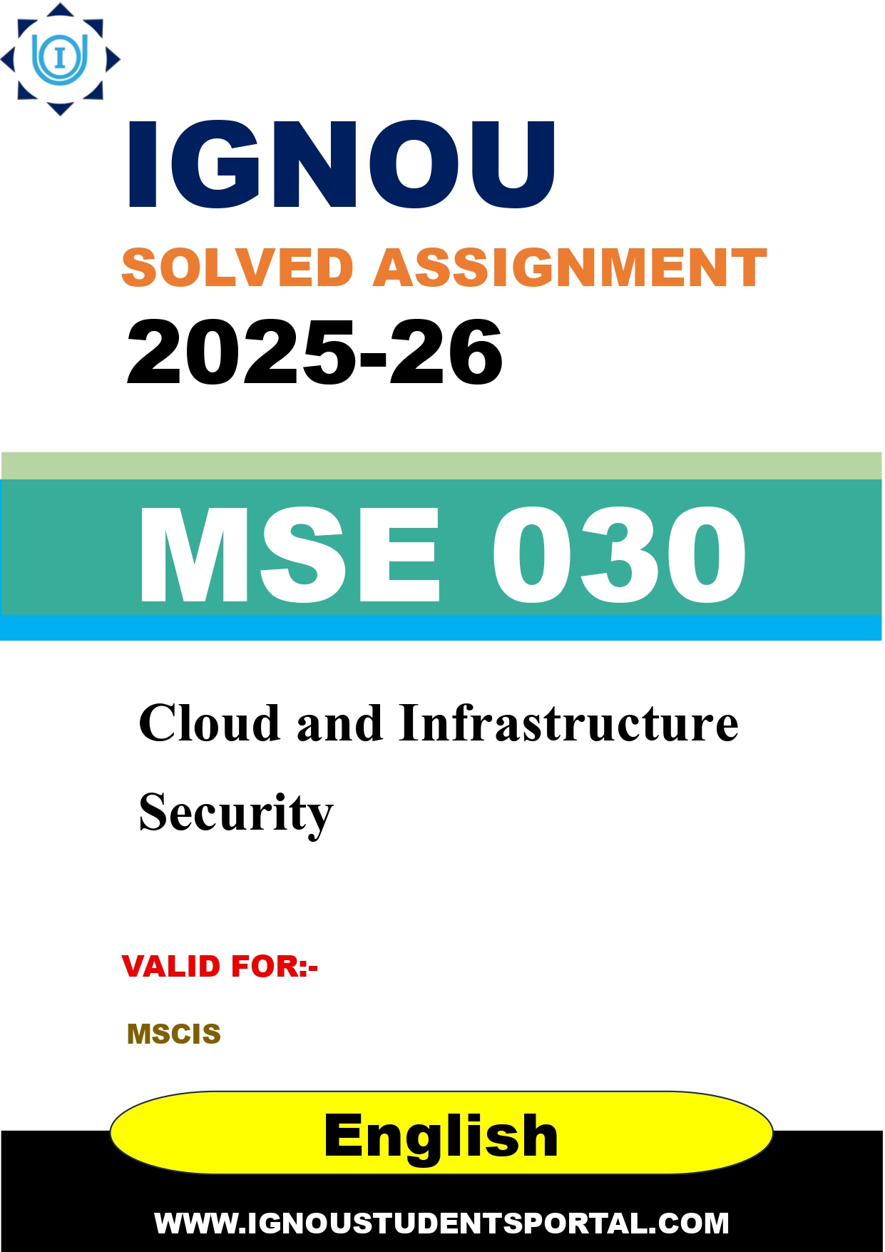 IGNOU MSE 030 Solved Assignment 2025-2026 (English Medium) – Download PDF