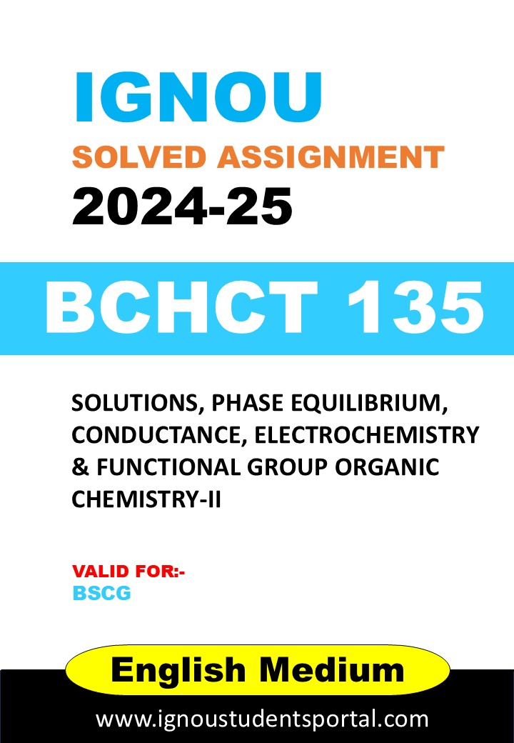 IGNOU BCHCT 135 Solved Assignment 2025 (English Medium) – Download PDF