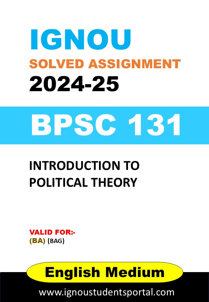 IGNOU BPSC 131 Solved Assignment 2024-25 (English Medium) – Download PDF
