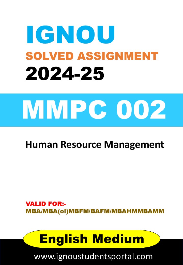 IGNOU MMPC 002 Solved Assignment 2024-25 (ENGLISH Medium) – Download PDF
