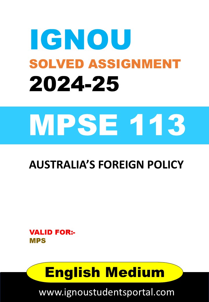 IGNOU MPSE 013 Solved Assignment 2024-25 (ENGLISH Medium) – Download PDF