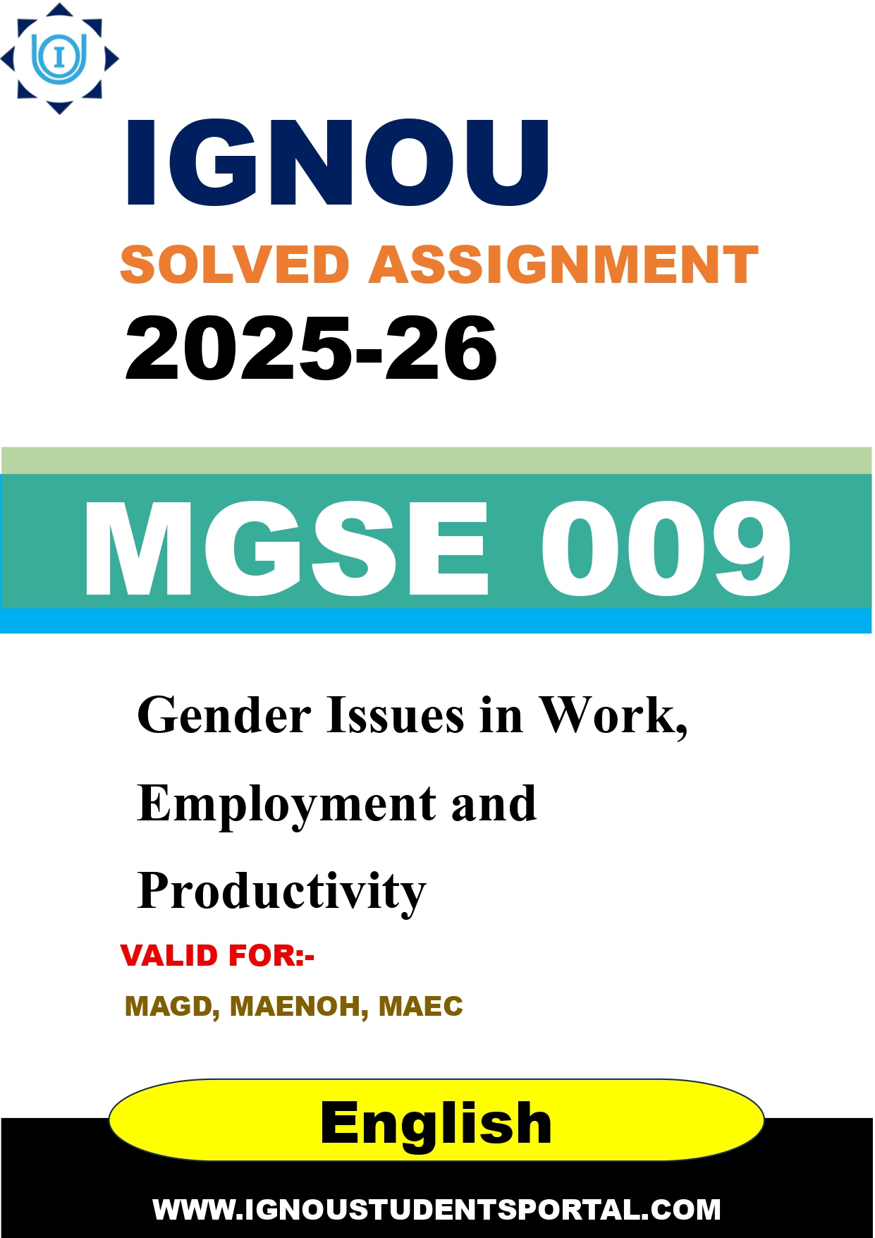 IGNOU MGSE 009 Solved Assignment 2025-2026 (English Medium) – Download PDF