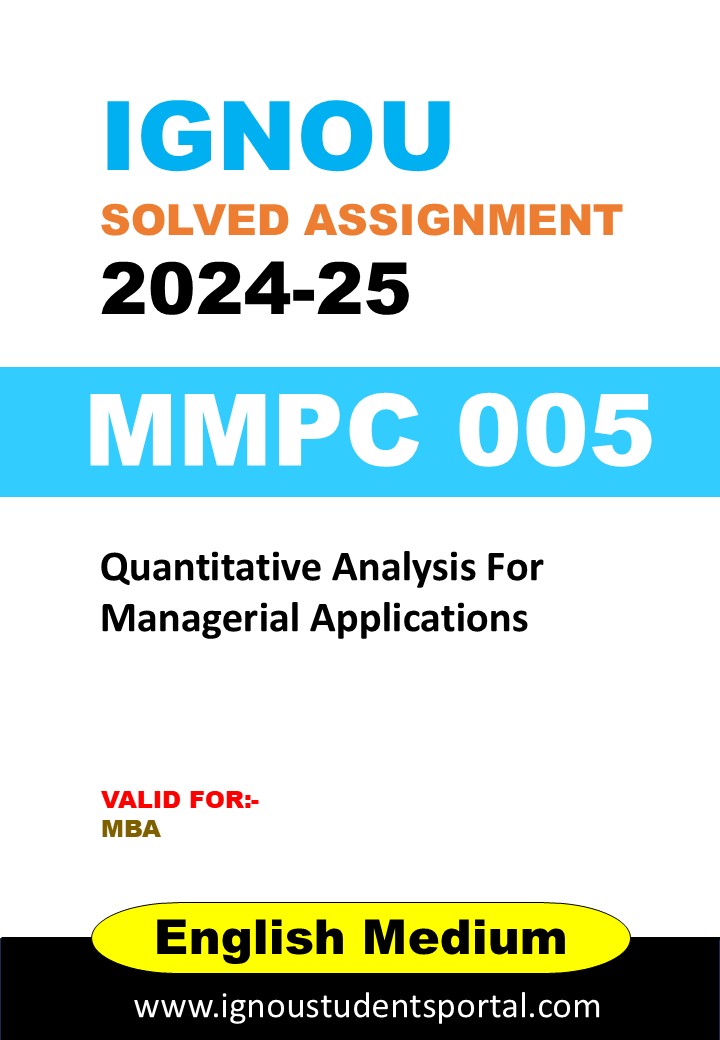 IGNOU MMPC 005 Solved Assignment 2024-25 (ENGLISH Medium) – Download PDF