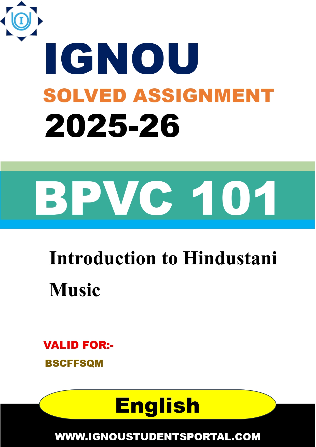 IGNOU BPVC 101 Solved Assignment 2025-2026 (English Medium) – Download PDF