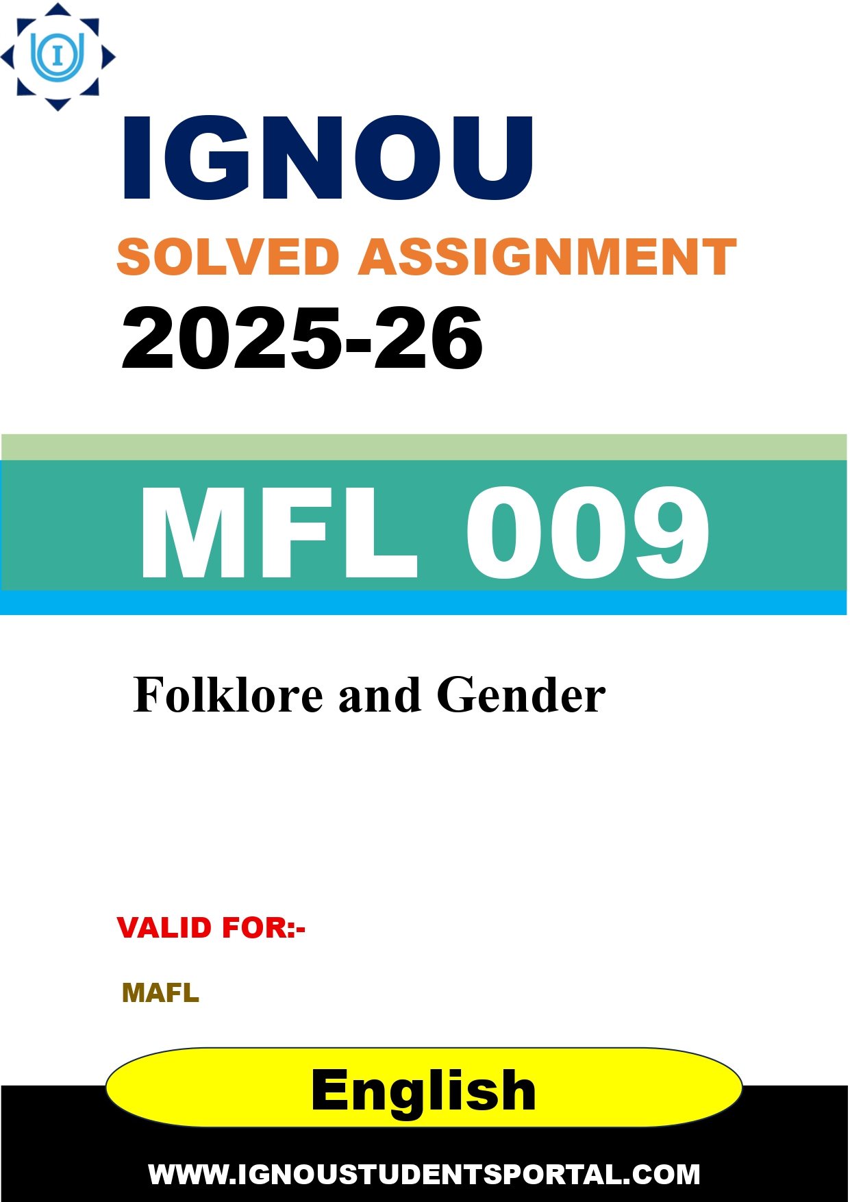 IGNOU MFL 009 Solved Assignment 2025-2026 (English Medium) – Download PDF