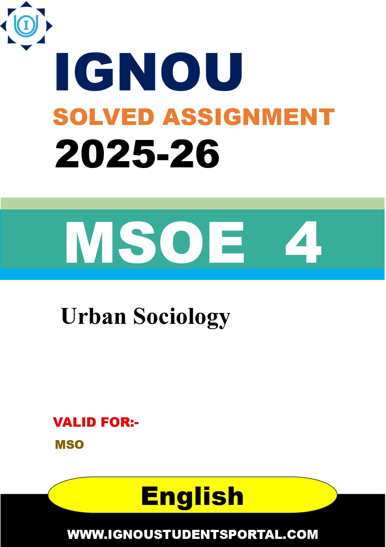 IGNOU MSOE 4 Solved Assignment 2025-2026 (English Medium) – Download PDF
