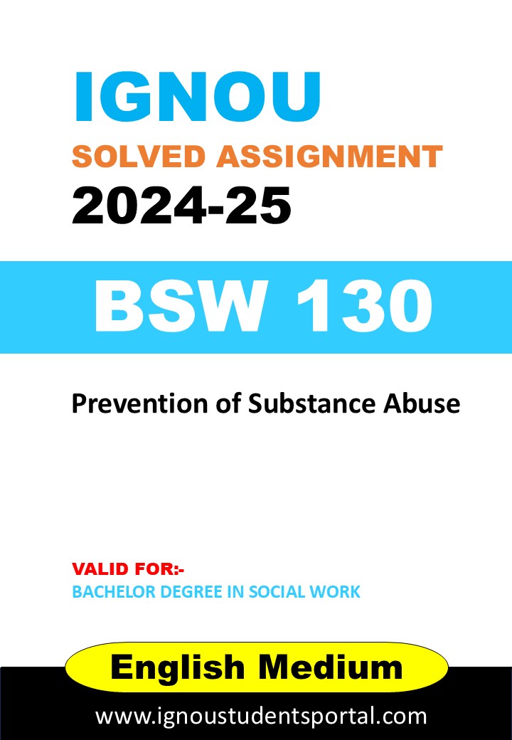 IGNOU BSW 130 Solved Assignment 2024-25 (English Medium) – Download PDF
