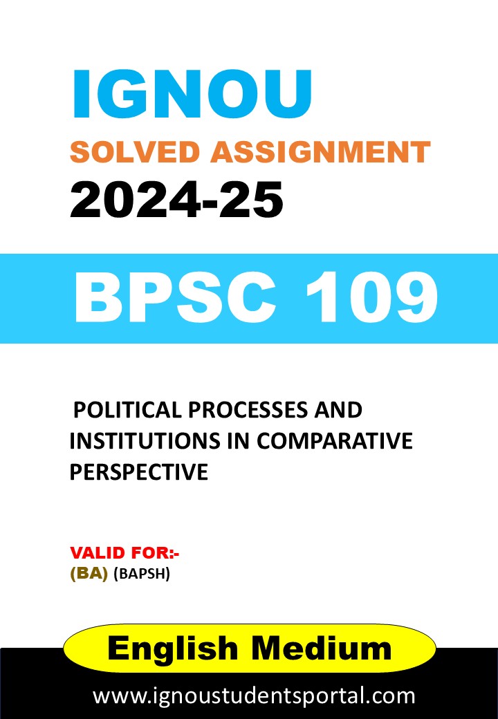 IGNOU BPSC 109  Solved Assignment 2024-25 (English Medium) – Download PDF