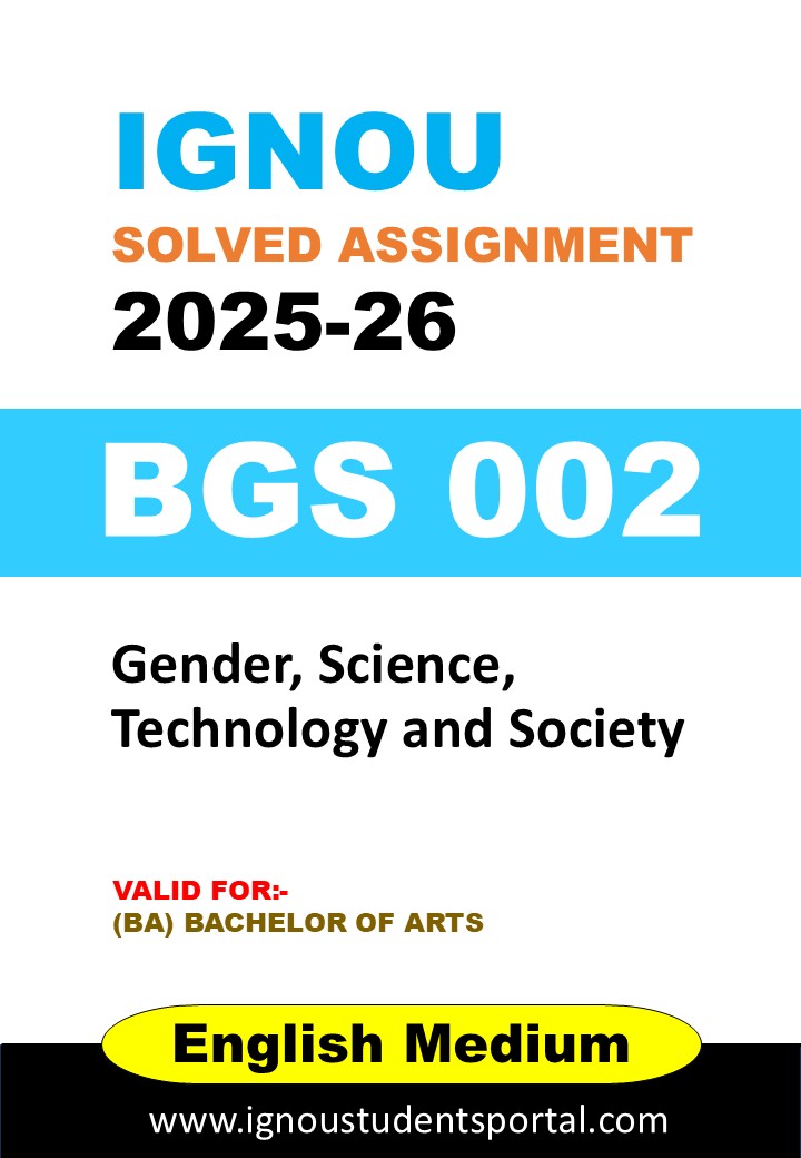 IGNOU BGS 002 Solved Assignment 2025-26 (English Medium) – Download PDF