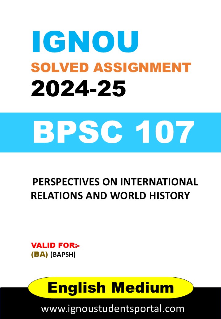 IGNOU BPSC 107 Solved Assignment 2024-25 (English Medium) – Download PDF