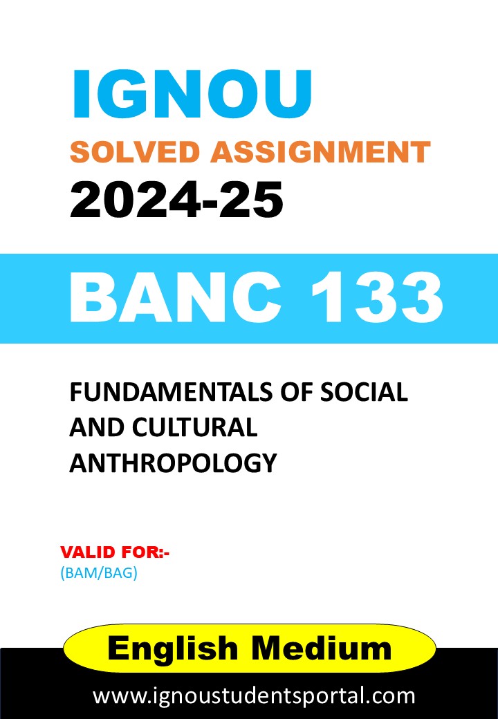📘 BANC 133 Solved Assignment 2024-25 (English Medium) – Download PDF