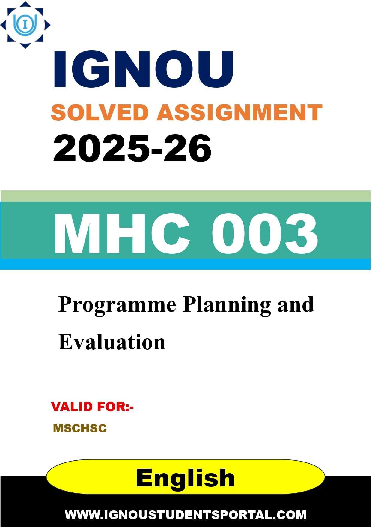 IGNOU MHC 003 Solved Assignment 2025-2026 (English Medium) – Download PDF