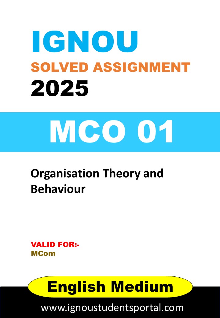 IGNOU MCO 01 Solved Assignment 2024-25 (English Medium) – Download PDF