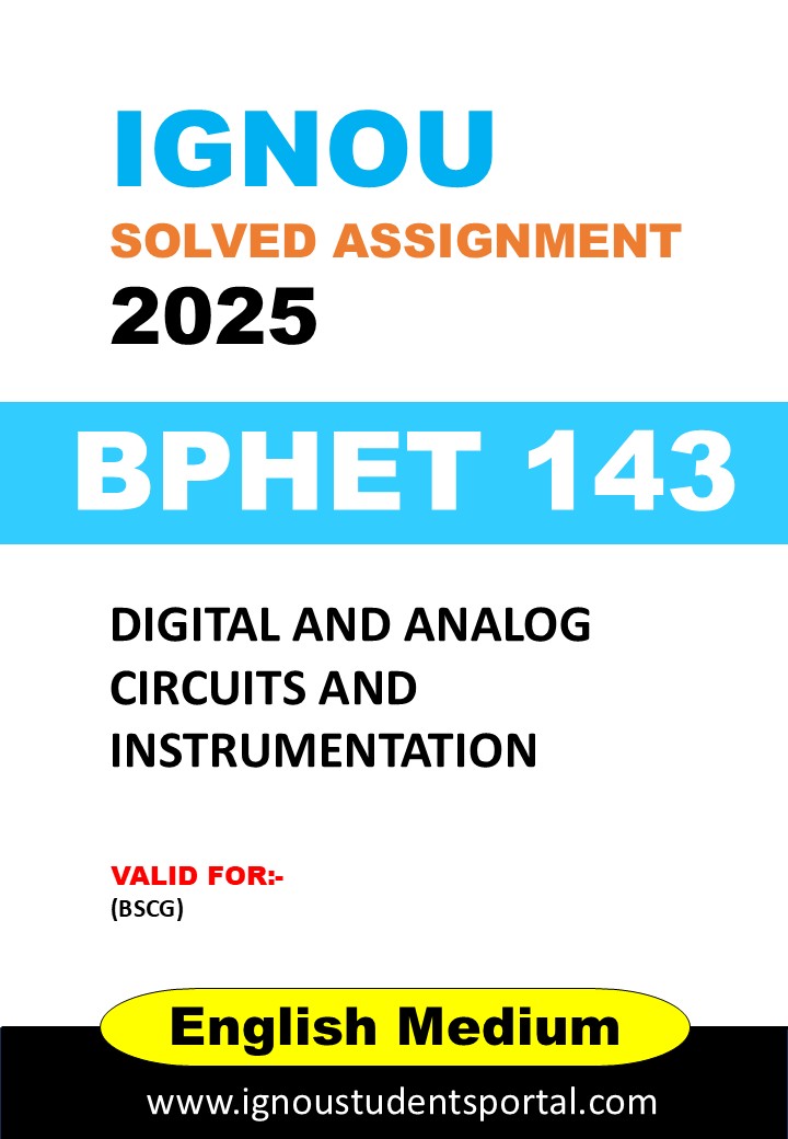 IGNOU BPHET 143 Solved Assignment 2025 (English Medium) – Download PDF